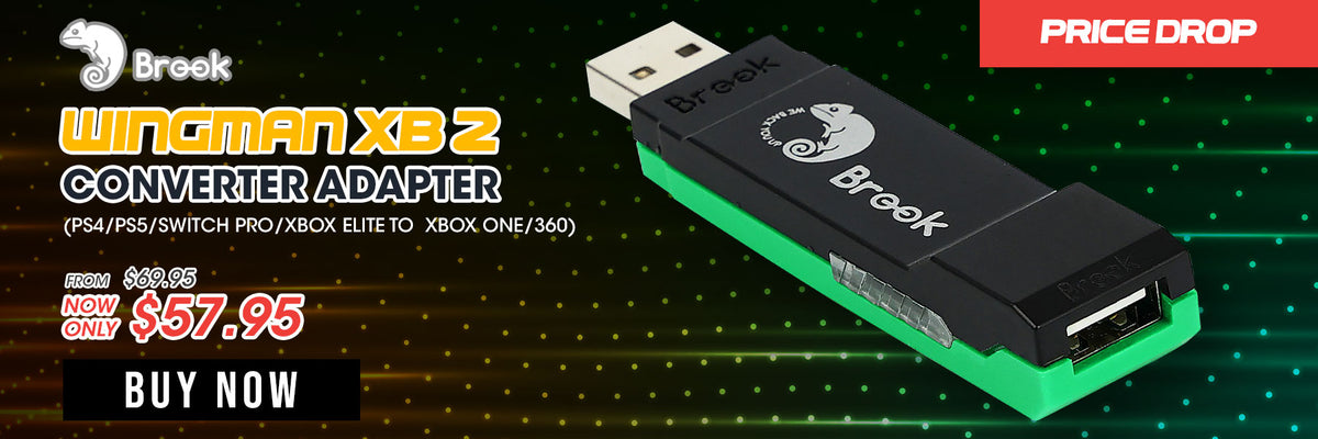 Brook Wingman XB 2 Converter Adapter (PS4/PS5/Switch Pro/Xbox Elite to Xbox One/360) Banner