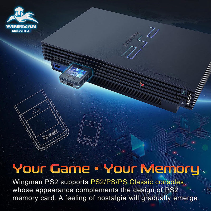 Brook Wingman PS2 converter/adapter (PS2/PS1/PS classic) – Black