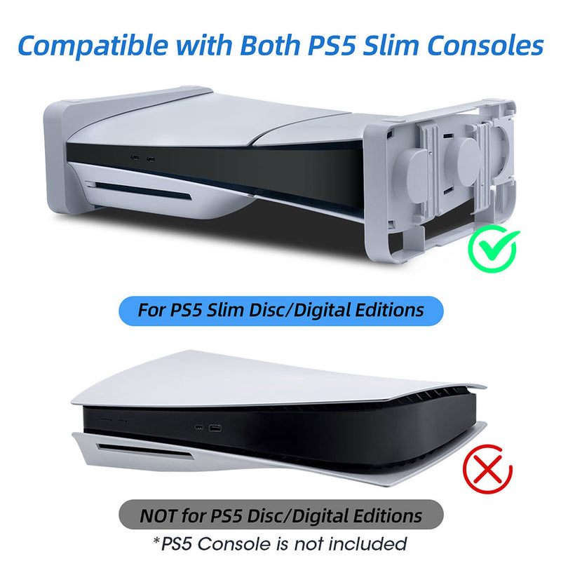 JYS 2 IN 1 HORIZONTAL AND VERTICAL STAND FOR NEW PS5 Slim (White)