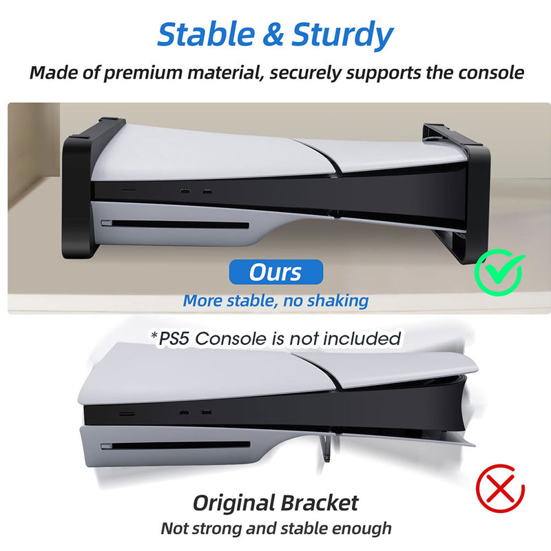 JYS 2 IN 1 HORIZONTAL AND VERTICAL STAND FOR NEW PS5 Slim (Black)