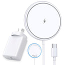 15W Magnetic Wireless Charging Pad for iPhone & Airpods Fast Charger White Power Adapter