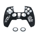 Protective Silicone Cover With Thumb Caps For PS5 (Racing Car White)