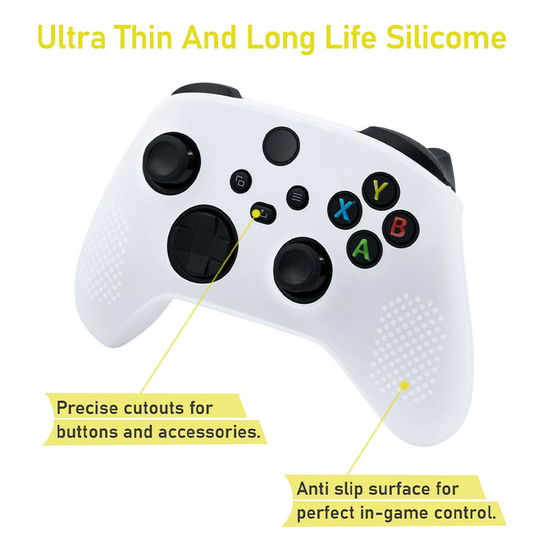 Silicone Anti-Slip Case For Xbox Series S/X Controller – White
