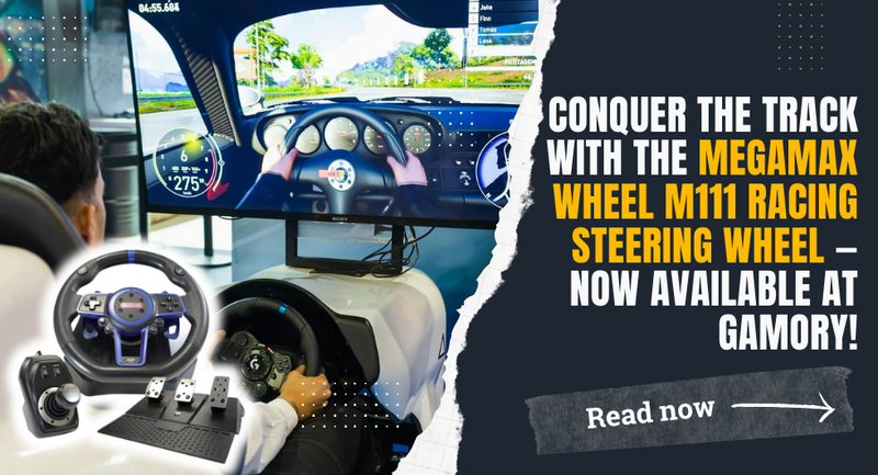 Conquer the Track with the MEGAMAX WHEEL M111 Racing Steering Wheel — Now Available at Gamory!
