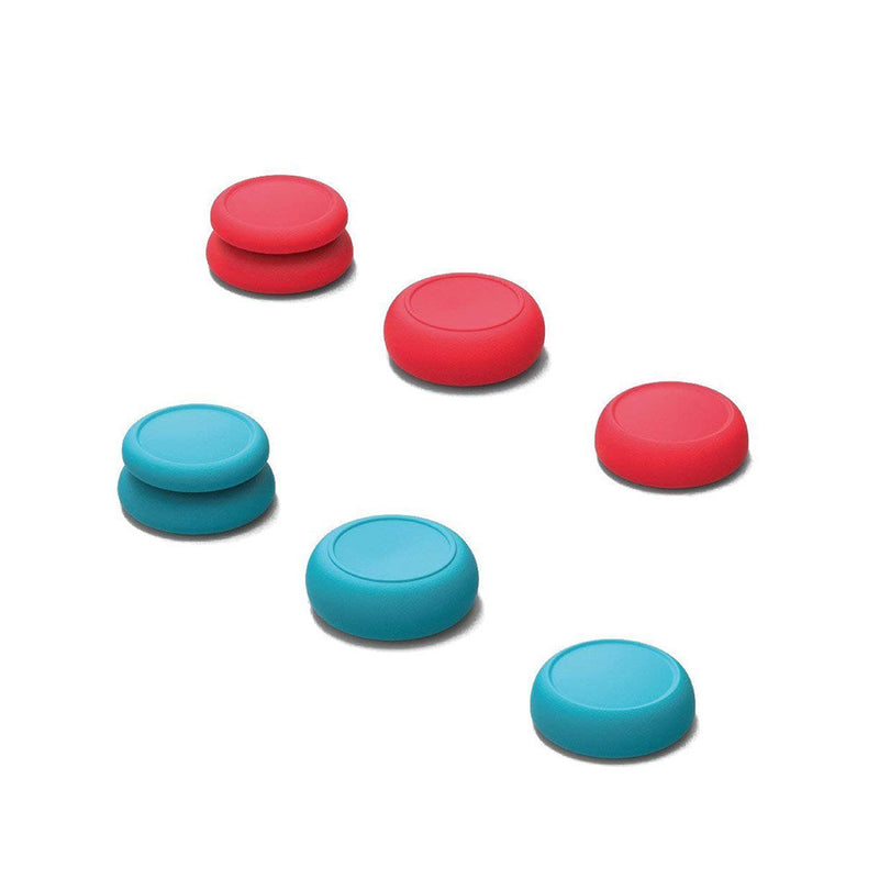 Savage Raven by Skull & Co. Thumb Grip Set for Nintendo Switch Joy-Con Controller (Neon Red & Neon Blue)