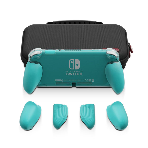 Savage Raven by Skull & Co. GripCase Lite Bundle for Switch Lite (with MaxCarry Case Lite) - Turquoise - LTGCSET