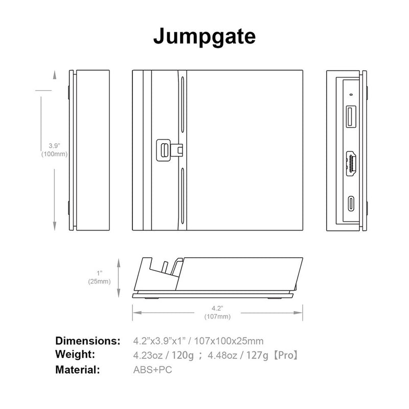 NSW Skull & Co. Jump Gate Dock For Nintendo Switch/OLED & Smart Devices (Black) (NSJPLT-BK)