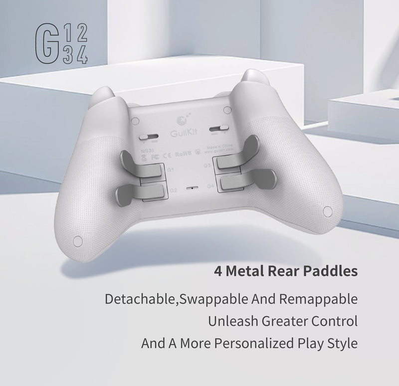 GuliKit KK 3 Max Wireless Controller for Nintendo Switch/PC/Android/Mac OS/iOS (Retro) Grey NS39