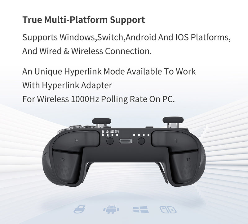 GuliKit KK 3 Max Wireless Controller for Nintendo Switch/PC/Android/Mac OS/iOS (Retro) Grey NS39