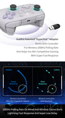 GuliKit KK 3 Max Wireless Controller for Nintendo Switch/PC/Android/Mac OS/iOS (Retro) Grey NS39
