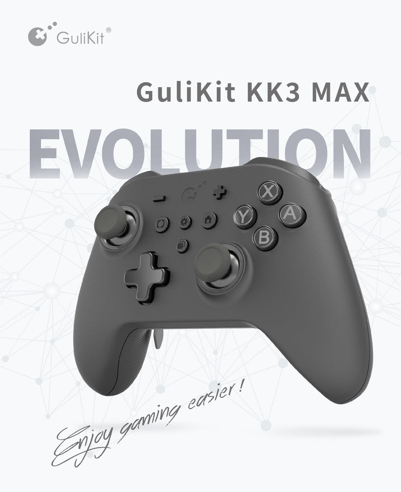 GuliKit KK 3 Max Wireless Controller for Nintendo Switch/PC/Android/Mac OS/iOS (Black) NS39