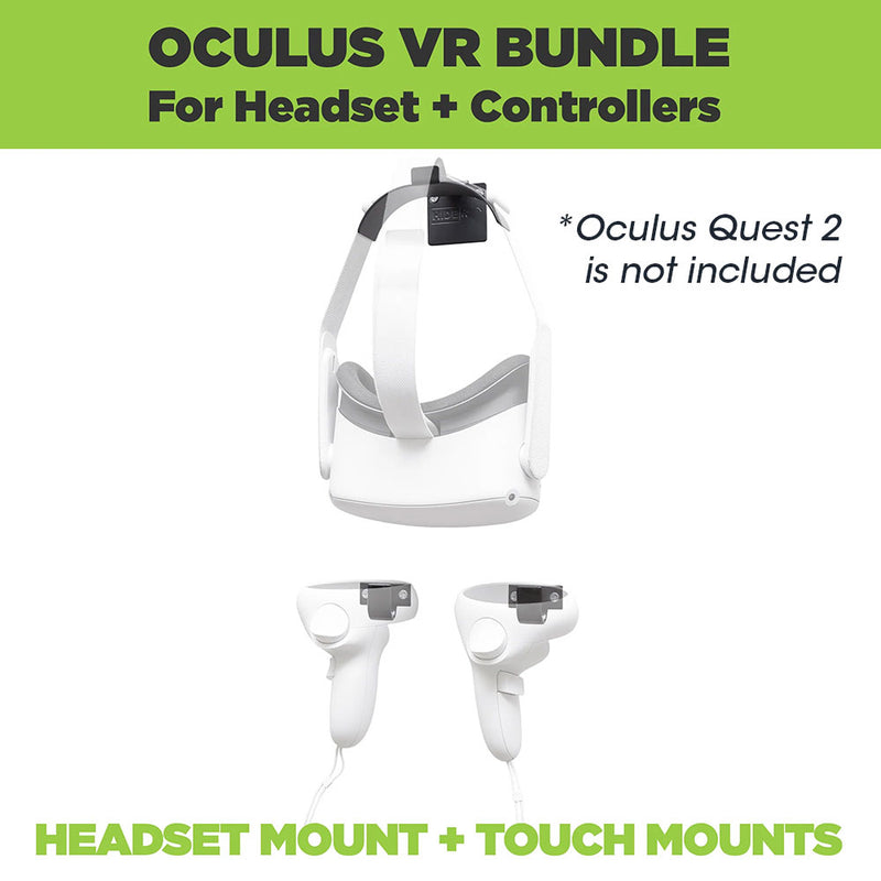 HIDEit Wall Mount Bundle Compatible with Oculus Quest 2 - (Black)