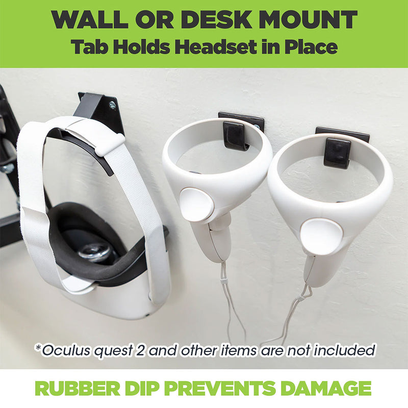 HIDEit Wall Mount Bundle Compatible with Oculus Quest 2 - (Black)