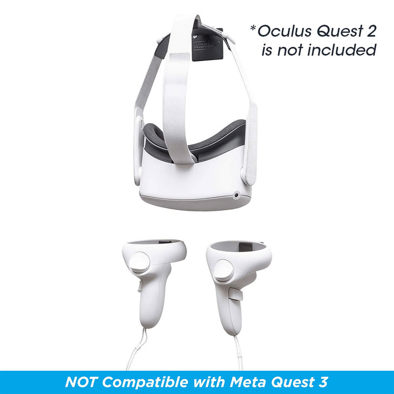 HIDEit Wall Mount Bundle Compatible with Oculus Quest 2 - (Black)
