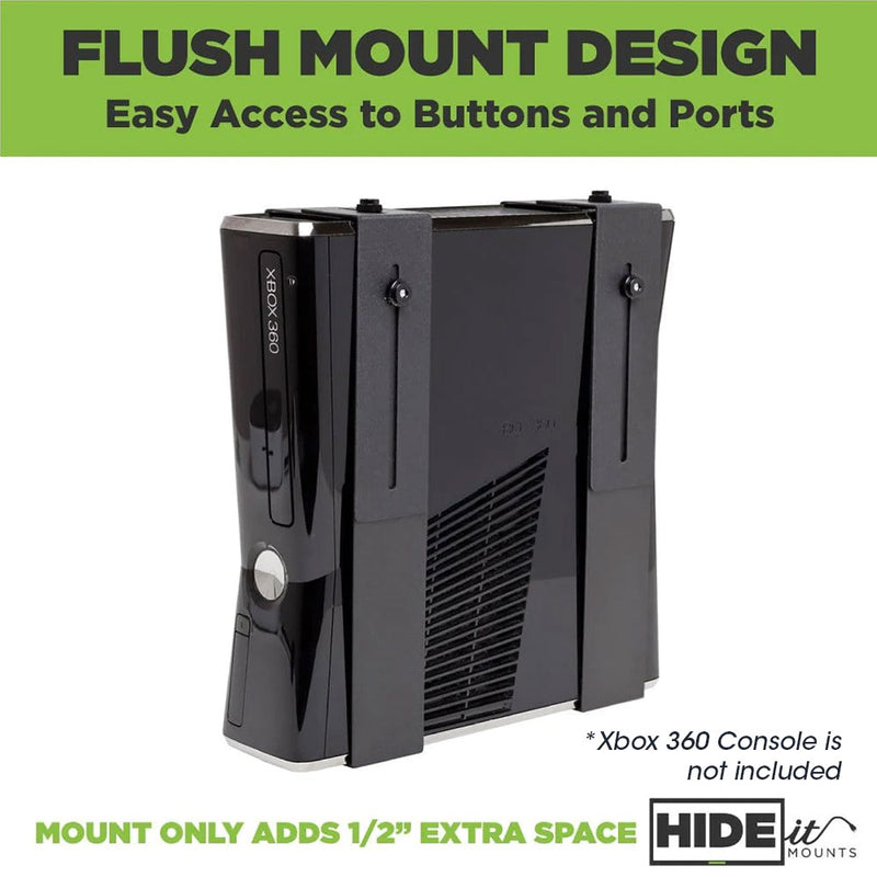HIDEit Uni-MW | Adjustable Xbox 360 + Xbox One + Xbox One Slim Wall Mount (Black)