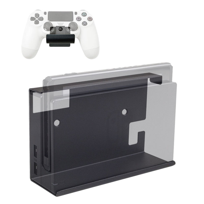 HIDEit Nintendo Switch Wall Mount Bracket (Black) - Controller Bundle