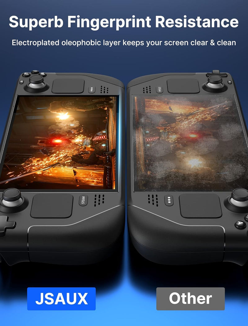 JSAUX 2-Pack Anti-Glare Screen Protector for Steam Deck with Guiding Frame - GP0110