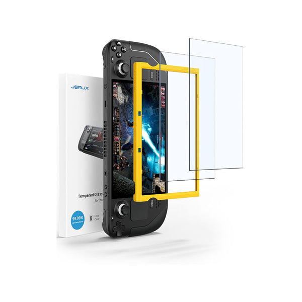 JSAUX 2-Pack Anti-Glare Screen Protector for Steam Deck with Guiding Frame - GP0110