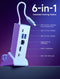JSAUX 6-in-1 Multifunctional Docking Station - HB0609 – White