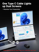 JSAUX FlipGo Lite 15.6" IPS Dual Stacked Portable Monitor for Laptop Screen