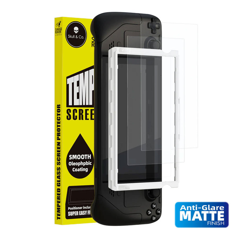 Skull & Co. Screen Protector with Positioner for Steam Deck (2 Pack) - Matte Finish