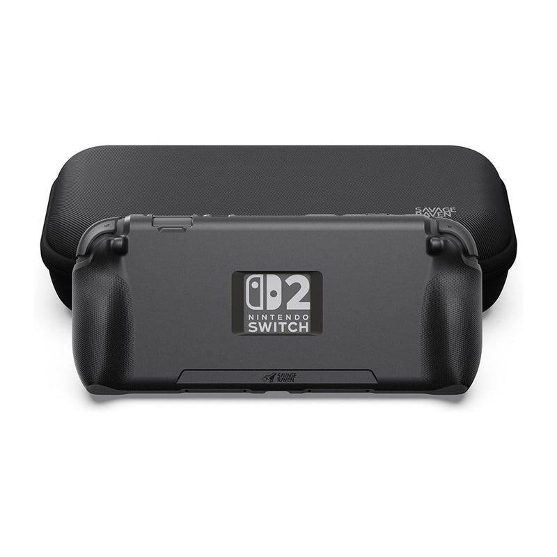 Savage Raven by Skull & Co. StandGrip Bundle for Nintendo Switch2 (including EDC Carrying Case) – Black