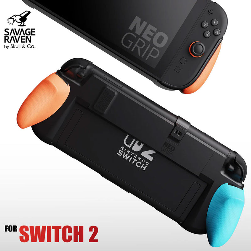 Savage Raven by Skull & Co. NeoGrip Bundle for Nintendo Switch 2 (including MaxCarry Case) – Black