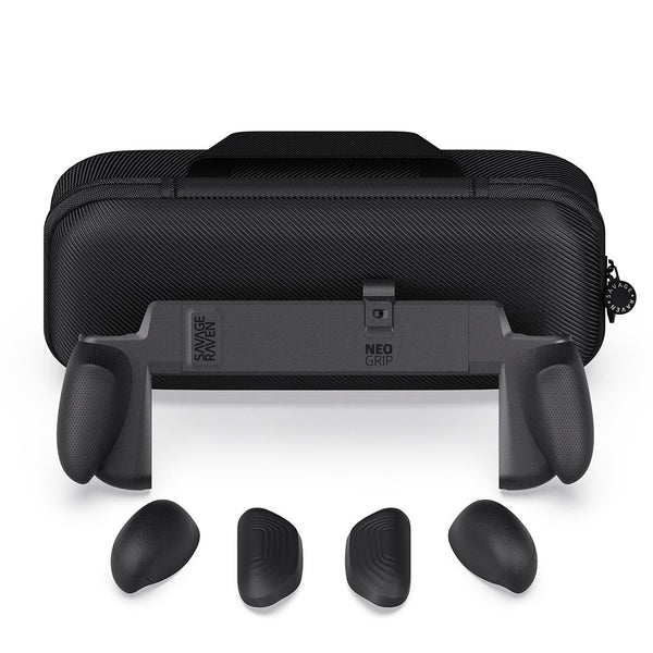 Savage Raven by Skull & Co. NeoGrip Bundle for Nintendo Switch 2 (including MaxCarry Case) – Black