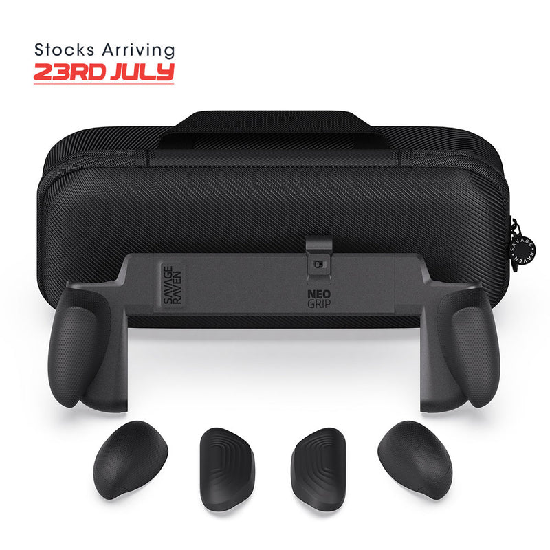 Savage Raven by Skull & Co. NeoGrip Bundle for Nintendo Switch 2 (including MaxCarry Case) – Black