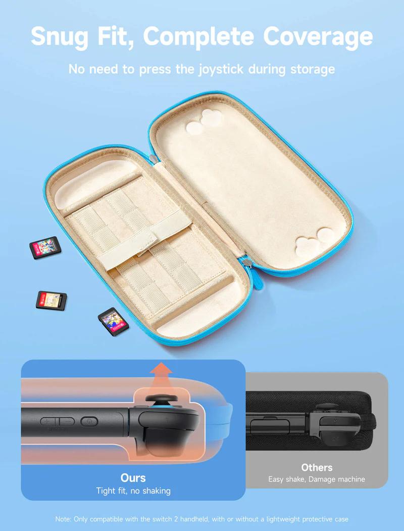 JSAUX Colorful Ultra-thin Carrying Case for Switch 2 – Orange
