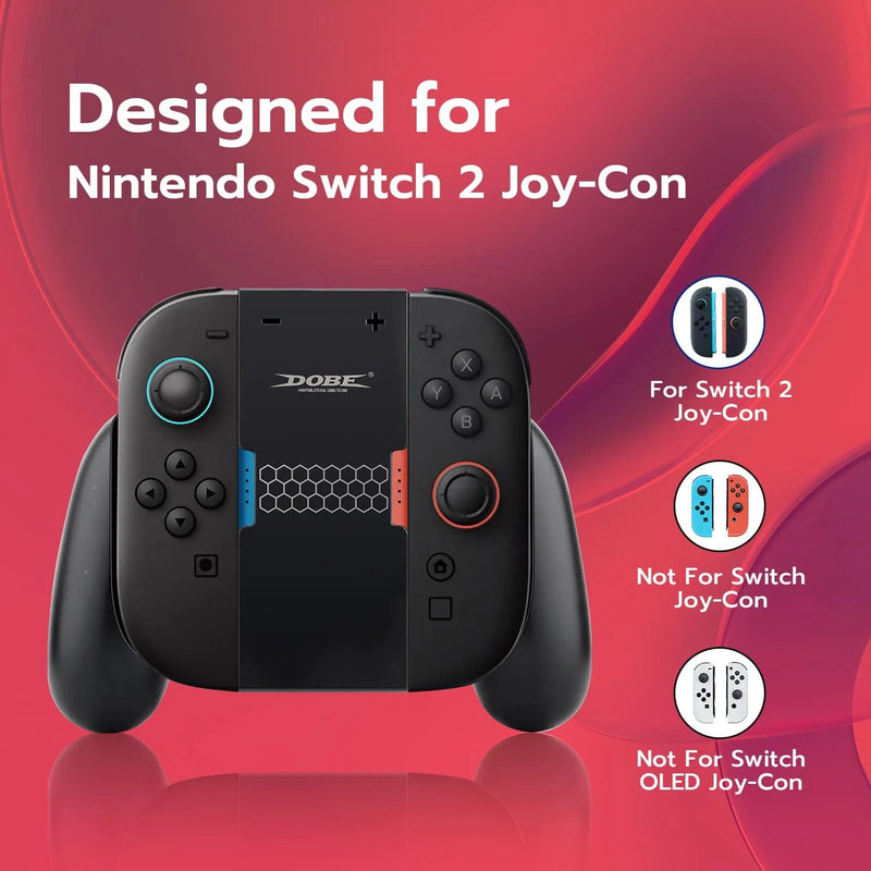 DOBE Horn-shaped Controller Grip for Nintendo Switch 2 Joy-con Controllers-Black(TNS-3177B)