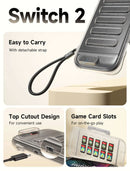 JSAUX Shock-Absorbent Storage Case for Nintendo Switch 2 – Clear