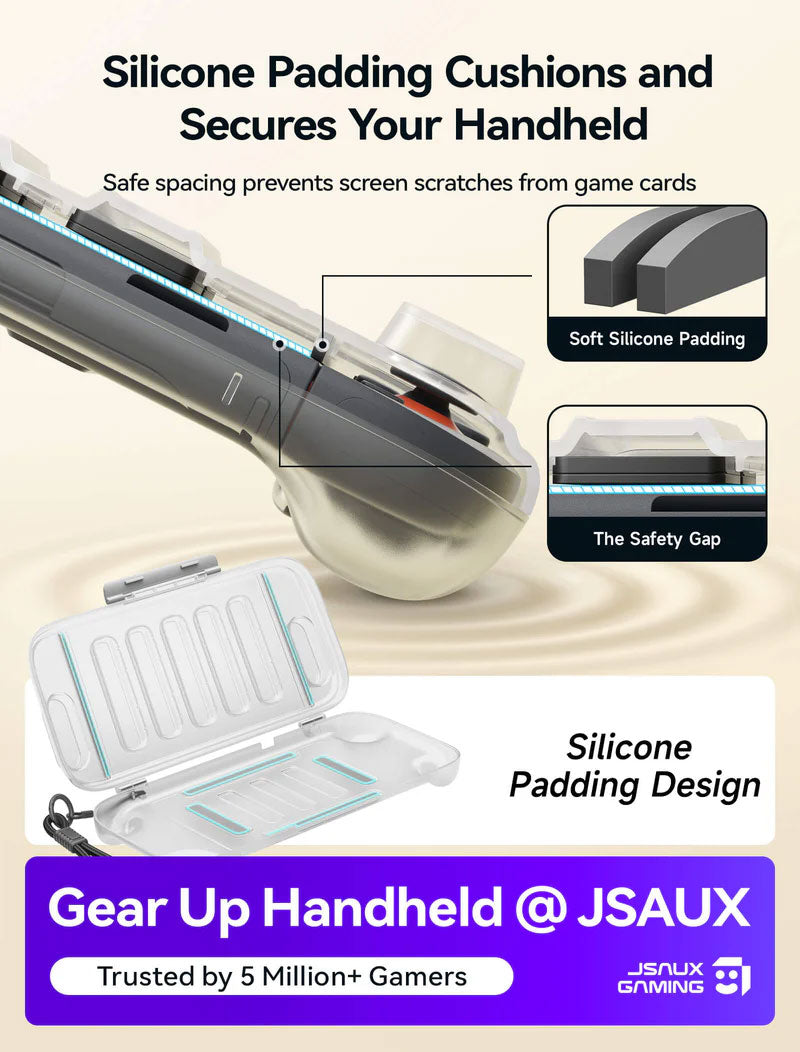 JSAUX Shock-Absorbent Storage Case for Nintendo Switch 2 – Clear