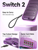 JSAUX Shock-Absorbent Storage Case for Nintendo Switch 2 – Purple