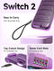 JSAUX Shock-Absorbent Storage Case for Nintendo Switch 2 – Purple