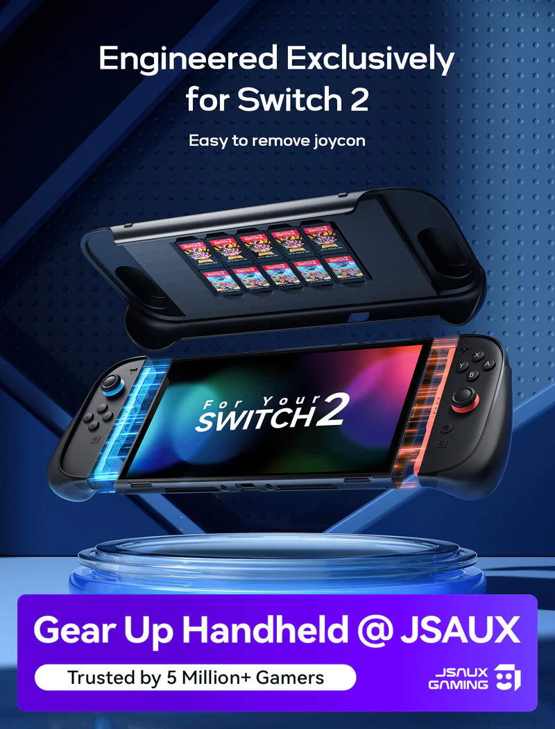 JSAUX Split Protective Case for Nintendo Switch 2 – Black