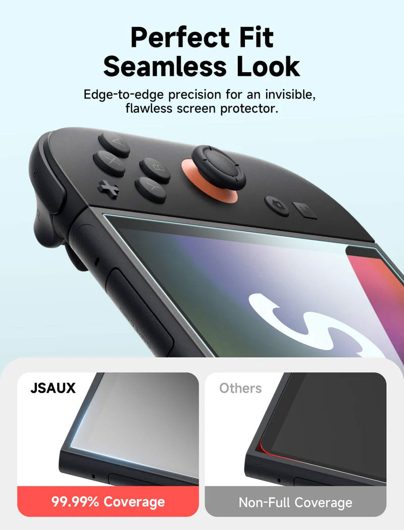 JSAUX HD Tempered Glass Screen Protector for Nintendo Switch 2 (2 PACK)