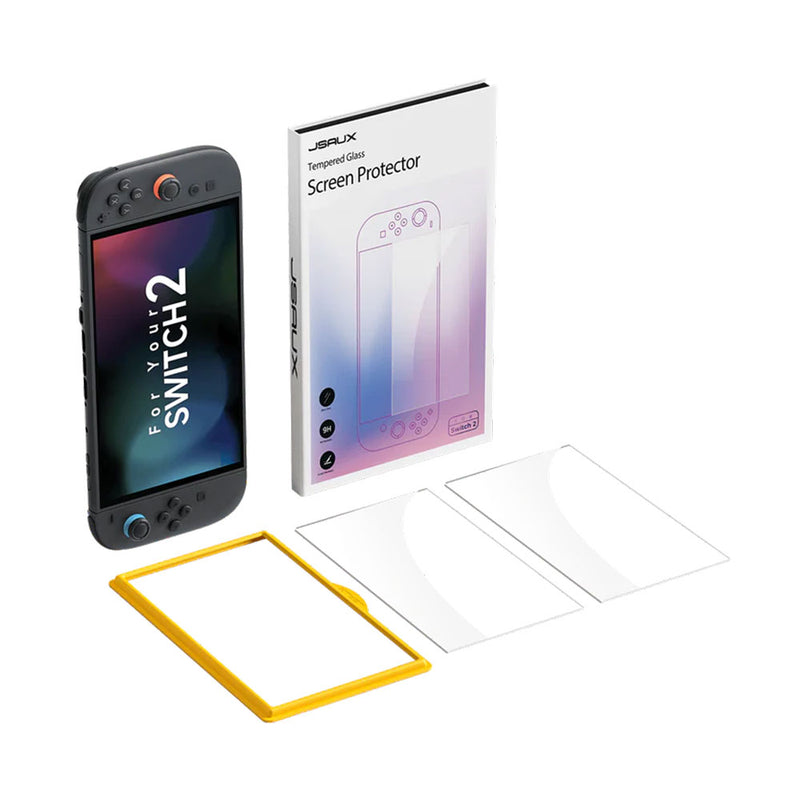 JSAUX HD Tempered Glass Screen Protector for Nintendo Switch 2 (2 PACK)
