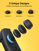 JSAUX Multi-Mode Joystick Cap and Thumb Grip with Lever Guard Set for Switch 2 （12 PCS) - Blue + Orange + Black