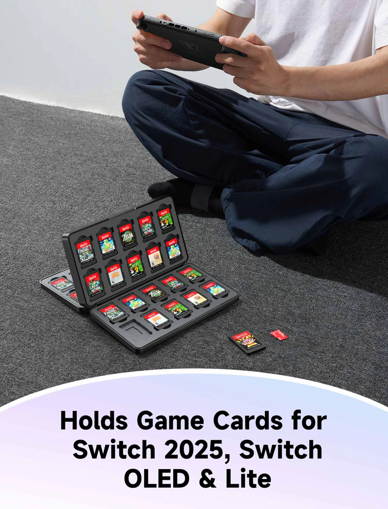 JSAUX Game Card Case 40 for Switch 2 – Black