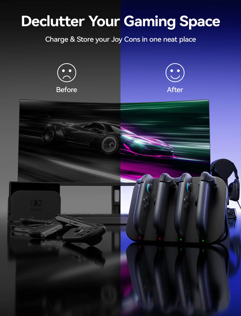 JSAUX Joy-Con Portable Charging Station for Switch 2