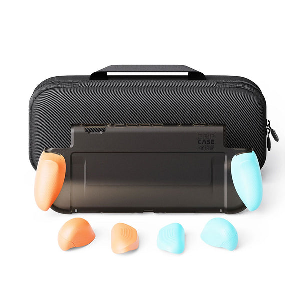 Savage Raven by Skull & Co. StandGrip Bundle for Nintendo Switch2 (including EDC Carrying Case) - Neon Blue & Red