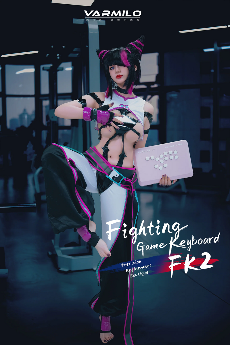 Varmilo (FK2) Fight King 2 Arcade Controller (PC) – Pink