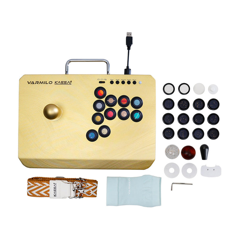 Varmilo Kassai Arcade Stick Controller Pro (PC/PS4/PS5) - Golden Cosmos - Limited Edition