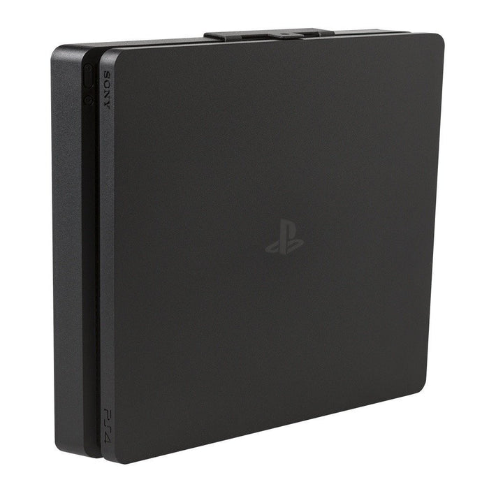 HIDEit 4S PlayStation 4 Slim (PS4 Slim) Vertical Wall Mount Bracket (Black) - Dual Controller Bundle