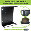 HIDEit X1X Xbox One X Vertical Wall Mount Bracket (Black) - Headset Controller Bundle