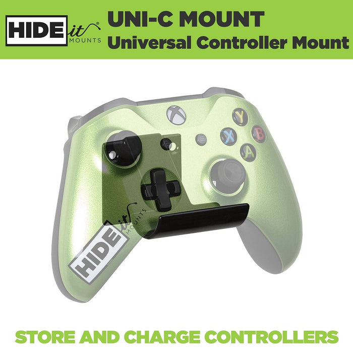 HIDEit Uni-MW | Adjustable Xbox 360 + Xbox One + Xbox One Slim Wall Mount (Black) - Controller Bundle