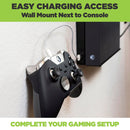 HIDEit Uni-MW | Adjustable Xbox 360 + Xbox One + Xbox One Slim Wall Mount (Black) - Controller Bundle