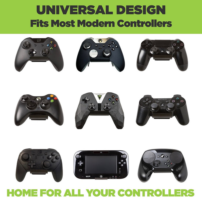 HIDEit Uni-MW | Adjustable Xbox 360 + Xbox One + Xbox One Slim Wall Mount (Black) - Controller Bundle