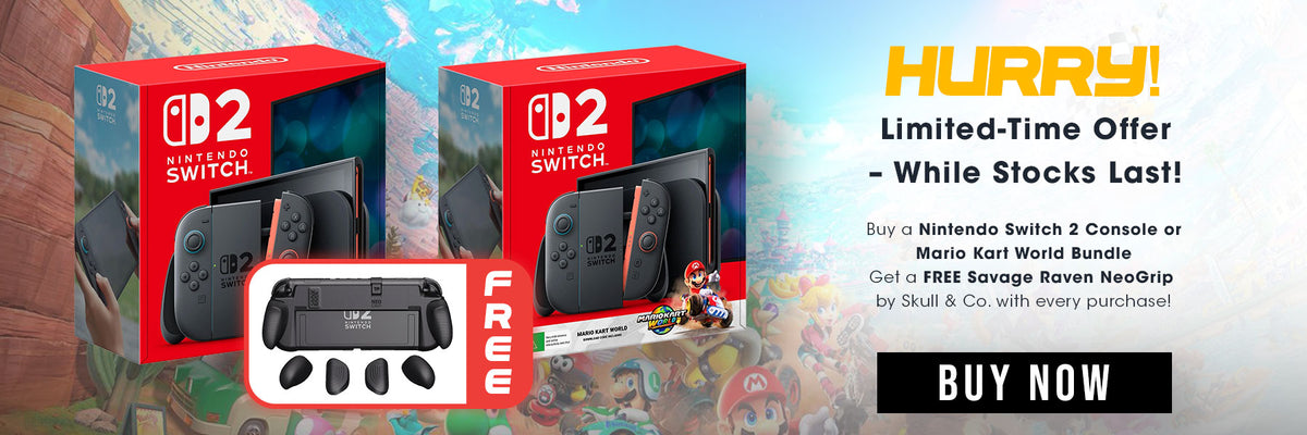 Nintendo Switch 2 Bundles - Buy a Nintendo Switch 2 Console or Mario Kart World Bundle and Gert a Free Savage Raven Neogrip